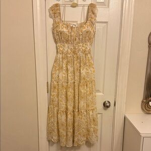 Trixxi Yellow Floral Maxi Dress
